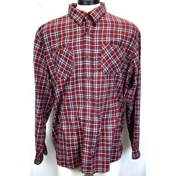 Blue Ridge Men's XLT 18.5-37 Cotton Soft Flannel Shirt Tartan Plaid Grunge Punk - Picture 1 of 11